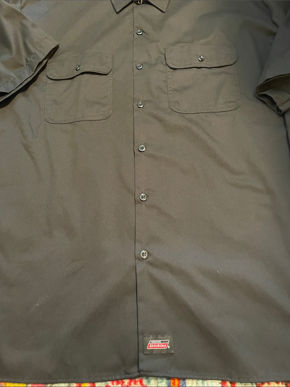 Dickies Black Short-Sleeve Button-Down Work Shirt - Picture 4 of 5
